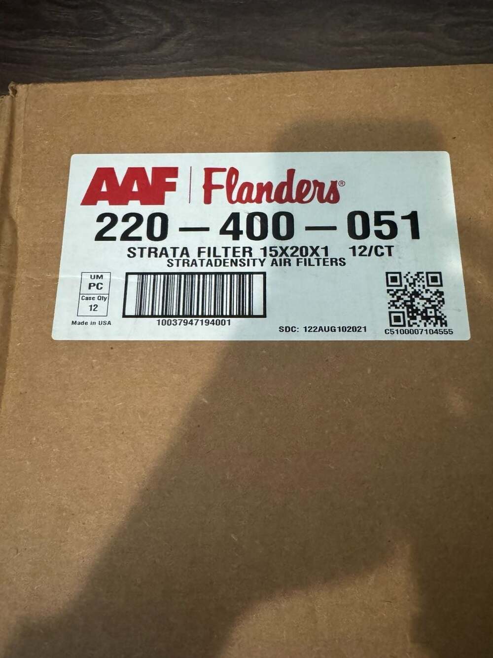 AAF Flanders Strata Filter 15x20x1